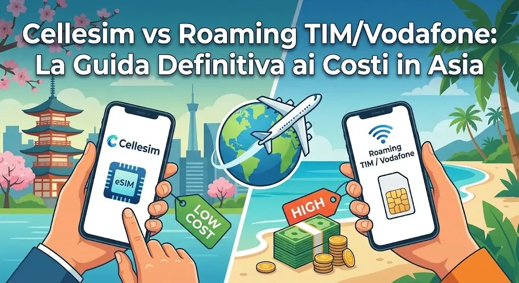 Cellesim vs Roaming TIM/Vodafone: La Guida Definitiva ai Costi in Asia