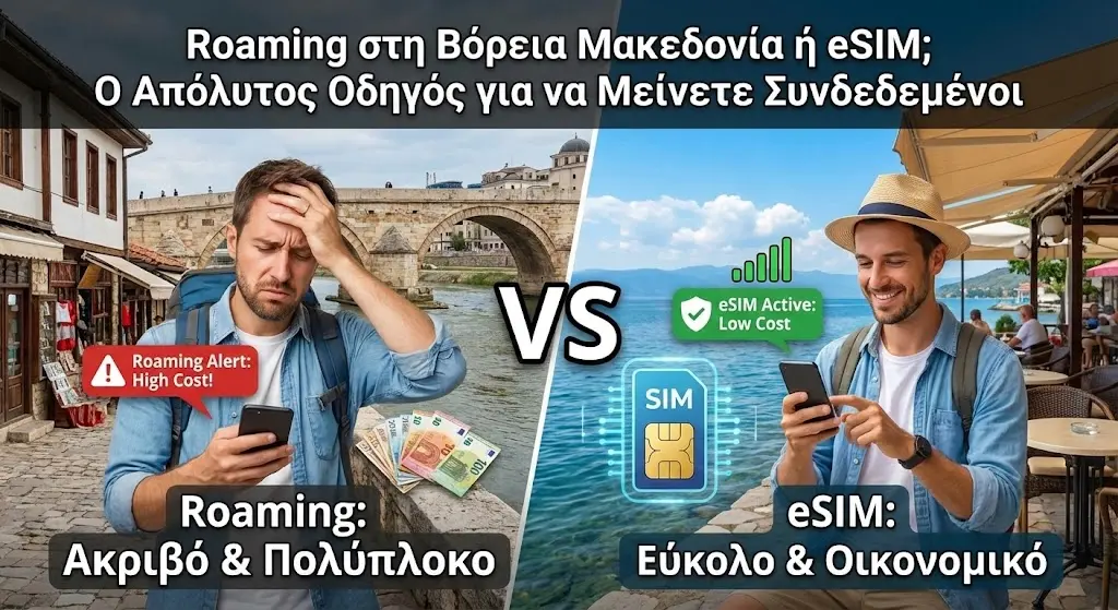 Roaming στη Βόρεια Μακεδονία ή eSIM; Ο Απόλυτος Οδηγός για να Μείνετε Συνδεδεμένοι