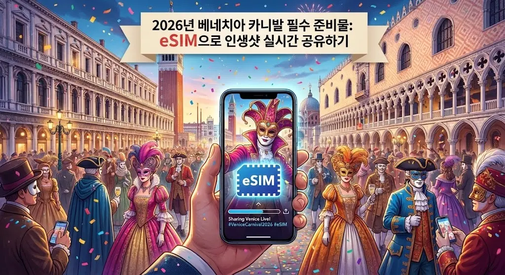 2026년 베네치아 카니발 필수 준비물: eSIM으로 인생샷 실시간 공유하기
