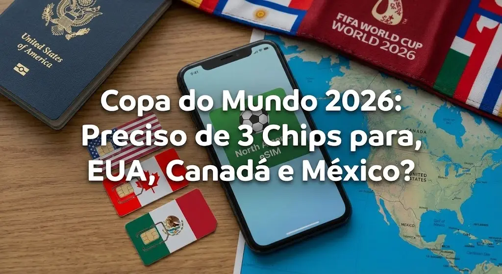Copa do Mundo 2026: Preciso de 3 Chips para EUA, Canadá e México?