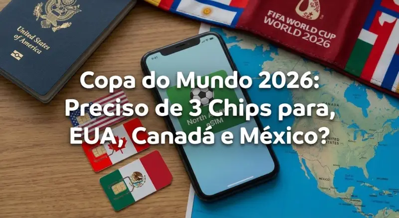 Copa do Mundo 2026: Preciso de 3 Chips para EUA, Canadá e México?