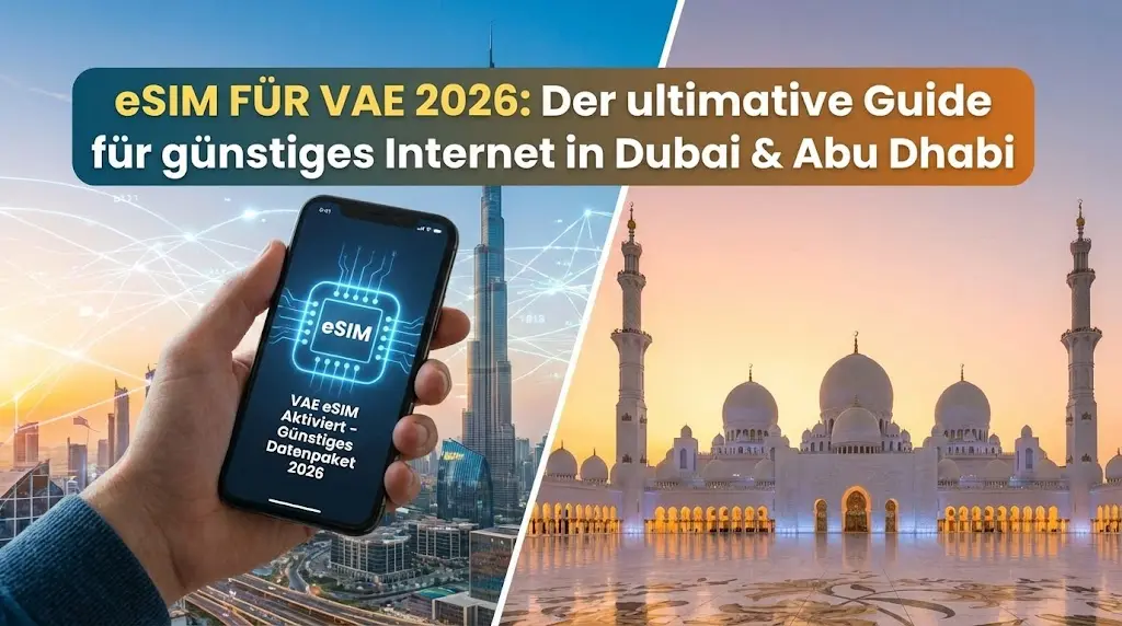 eSIM für VAE 2026: Der ultimative Guide für günstiges Internet in Dubai & Abu Dhabi