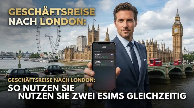 Geschäftsreise nach London: So nutzen Sie zwei eSIMs gleichzeitig