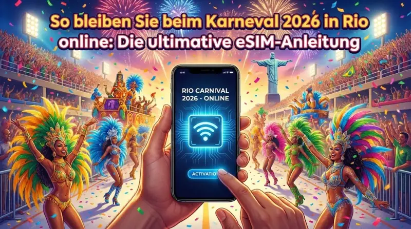 So bleiben Sie beim Karneval 2026 in Rio online: Die ultimative eSIM-Anleitung