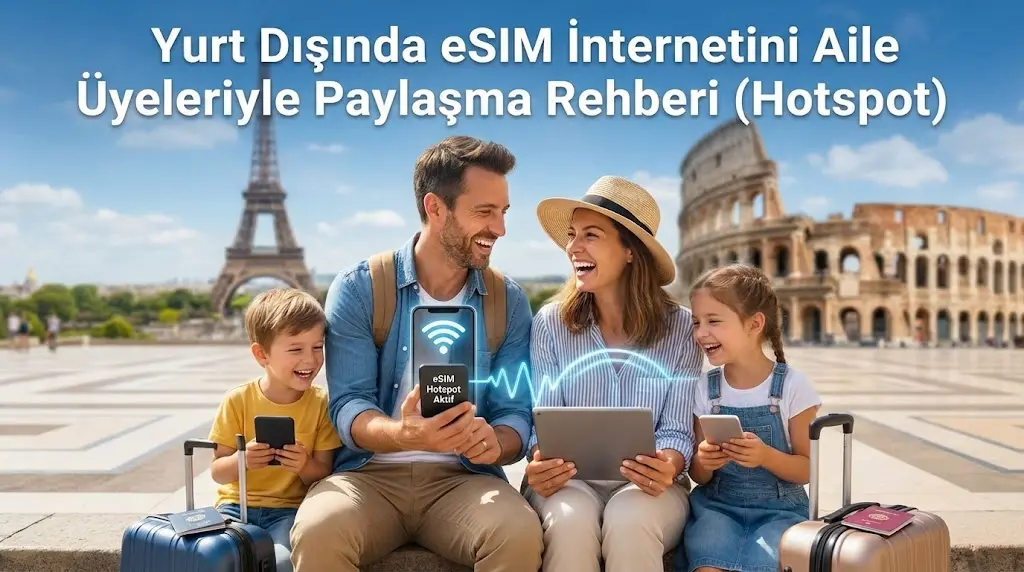 Yurt Dışında eSIM İnternetini Aile Üyeleriyle Paylaşma Rehberi (Hotspot)