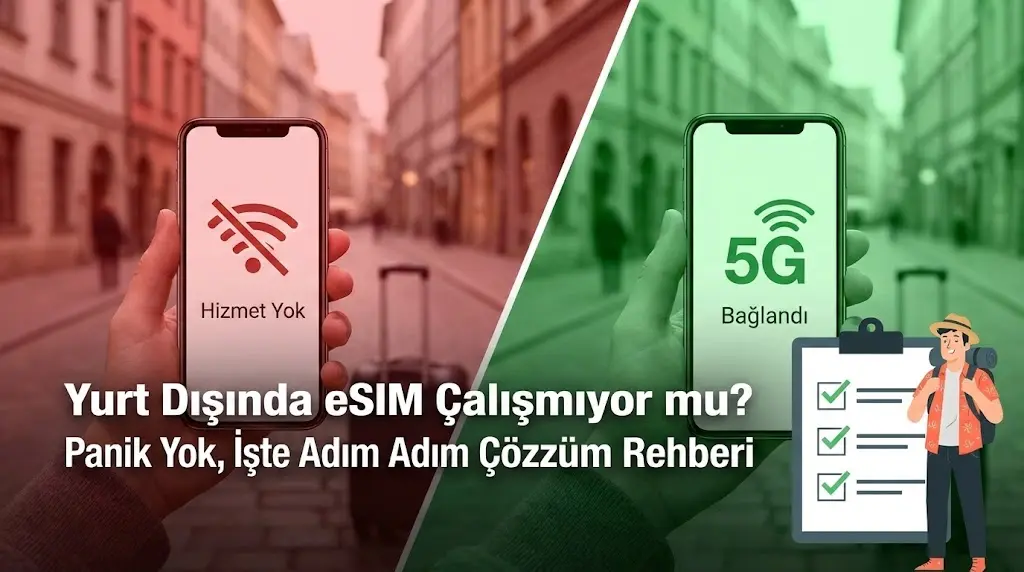 Yurt Dışında eSIM Çalışmıyor mu? Panik Yok, İşte Adım Adım Çözüm Rehberi
