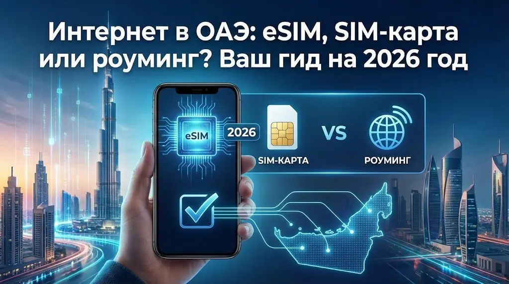 Интернет в ОАЭ: eSIM, SIM-карта или роуминг? Ваш гид на 2026 год