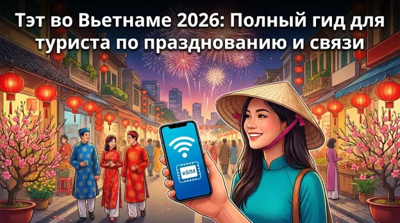 Тэт во Вьетнаме 2026: Полный гид для туриста по празднованию и связи
