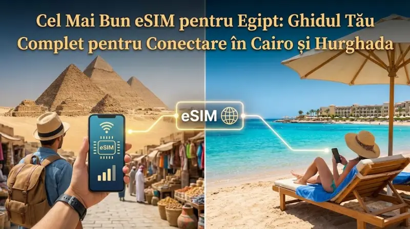 Cel Mai Bun eSIM pentru Egipt: Ghidul Tău Complet pentru Conectare în Cairo și Hurghada