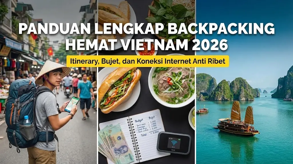 Panduan Lengkap Backpacking Hemat Vietnam 2026: Itinerary, Bujet, dan Koneksi Internet Anti Ribet