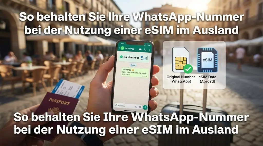 So behalten Sie Ihre WhatsApp-Nummer bei der Nutzung einer eSIM im Ausland