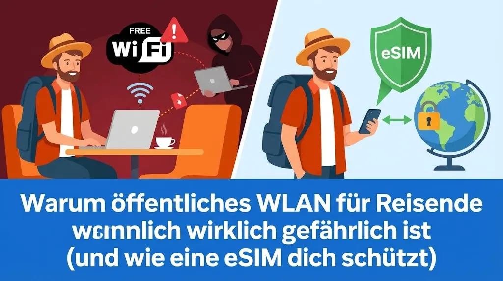 Warum öffentliches WLAN für Reisende wirklich gefährlich ist (und wie eine eSIM dich schützt)