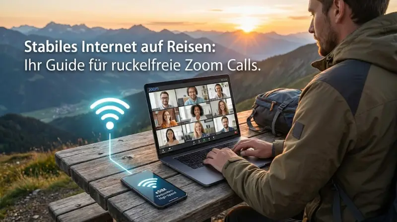 Stabiles Internet auf Reisen: Ihr Guide für ruckelfreie Zoom Calls von überall