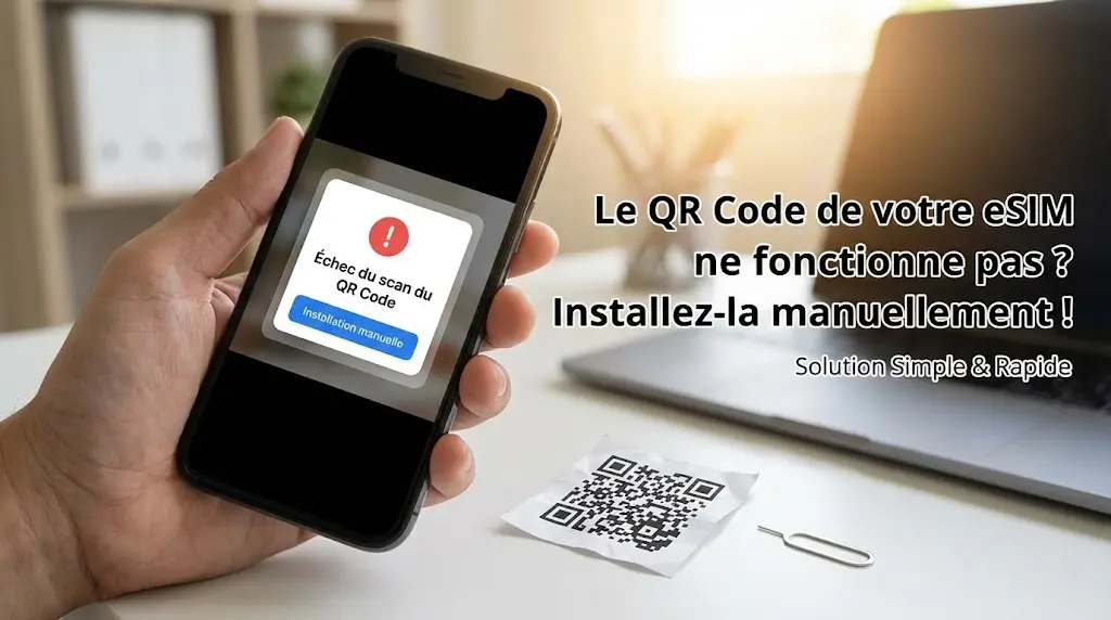 Le QR Code de votre eSIM ne fonctionne pas ? Installez-la manuellement !