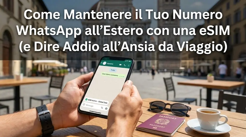 Come Mantenere il Tuo Numero WhatsApp all'Estero con una eSIM (e Dire Addio all'Ansia da Viaggio)