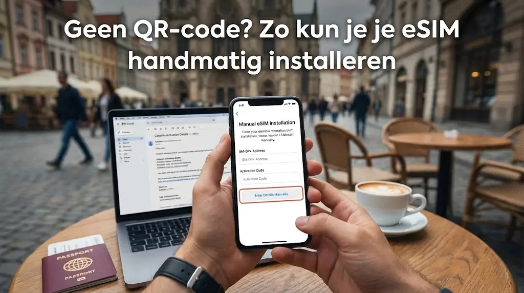 Geen QR-code? Zo kun je je eSIM handmatig installeren