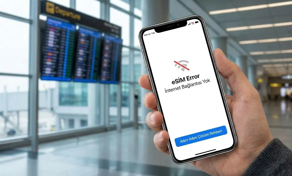 eSIM'de "Servis Yok" veya İnternet Yok mu? Adım Adım Çözüm Rehberi