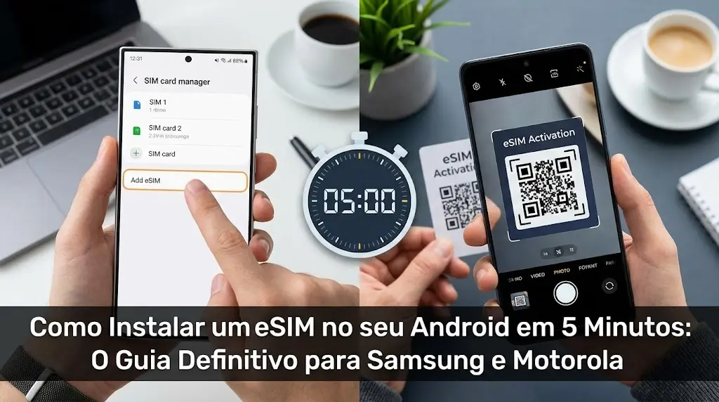 Como Instalar um eSIM no seu Android em 5 Minutos: O Guia Definitivo para Samsung e Motorola