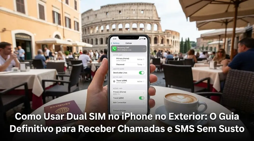 Como Usar Dual SIM no iPhone no Exterior: O Guia Definitivo para Receber Chamadas e SMS Sem Susto