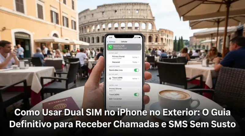 Como Usar Dual SIM no iPhone no Exterior: O Guia Definitivo para Receber Chamadas e SMS Sem Susto