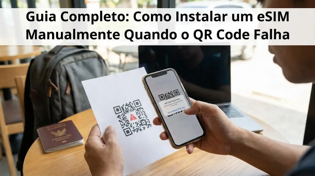 Guia Completo: Como Instalar um eSIM Manualmente Quando o QR Code Falha
