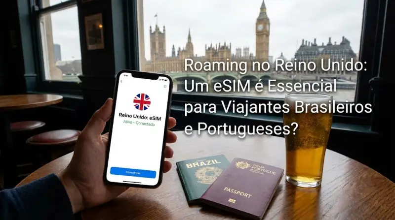 Roaming no Reino Unido: Um eSIM é Essencial para Viajantes Brasileiros e Portugueses?