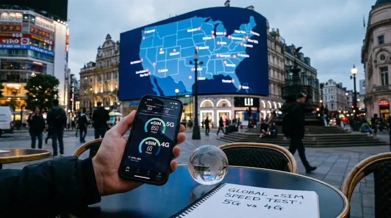 What Our eSIM Speed Test in 20 Global Cities Reveals About 5G vs. 4G