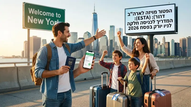 הפטור מויזה לארה"ב (ESTA): המדריך המלא לכניסה חלקה לניו יורק בפסח 2026