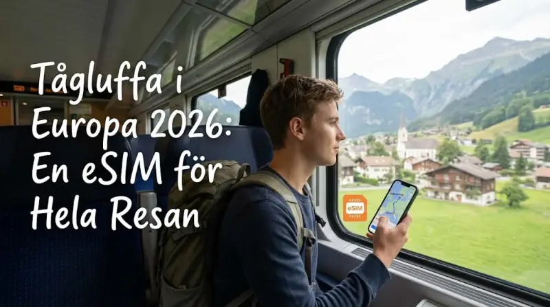 Tågluffa i Europa 2026: En eSIM för Hela Resan (Från Köpenhamn till Rom)