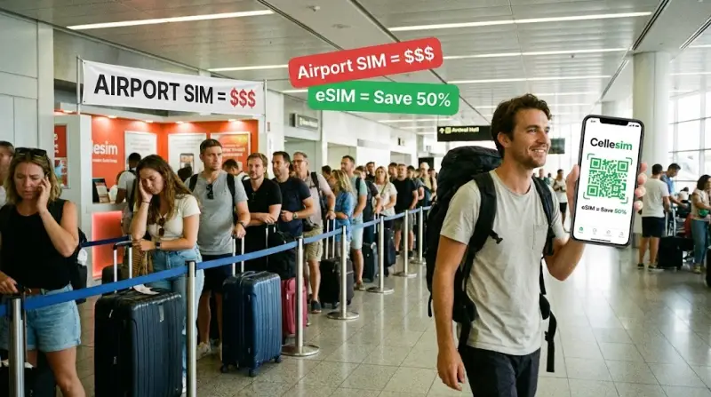 Γιατί η Αγορά SIM στο Αεροδρόμιο Είναι η Χειρότερη Ιδέα (Και Πώς θα Γλιτώσεις 50%)