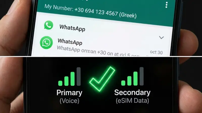 WhatsApp & Viber στο Εξωτερικό: Ο Οδηγός για να Κρατήσεις τον Αριθμό σου με eSIM