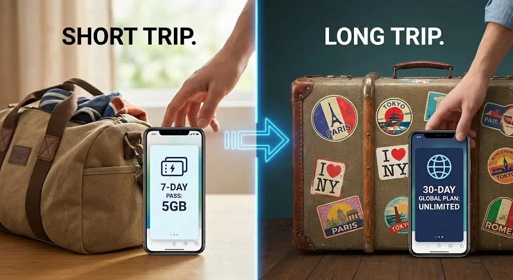 Die richtige eSIM für Ihre Reise finden: Der Guide für Kurztrips und Weltreisen