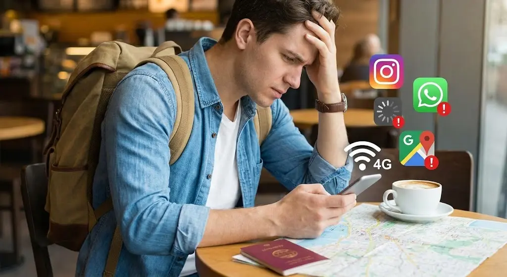 الإنترنت يعمل لكن التطبيقات لا تفتح؟ دليلك لحل اللغز أثناء السفر