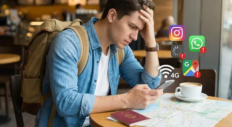الإنترنت يعمل لكن التطبيقات لا تفتح؟ دليلك لحل اللغز أثناء السفر