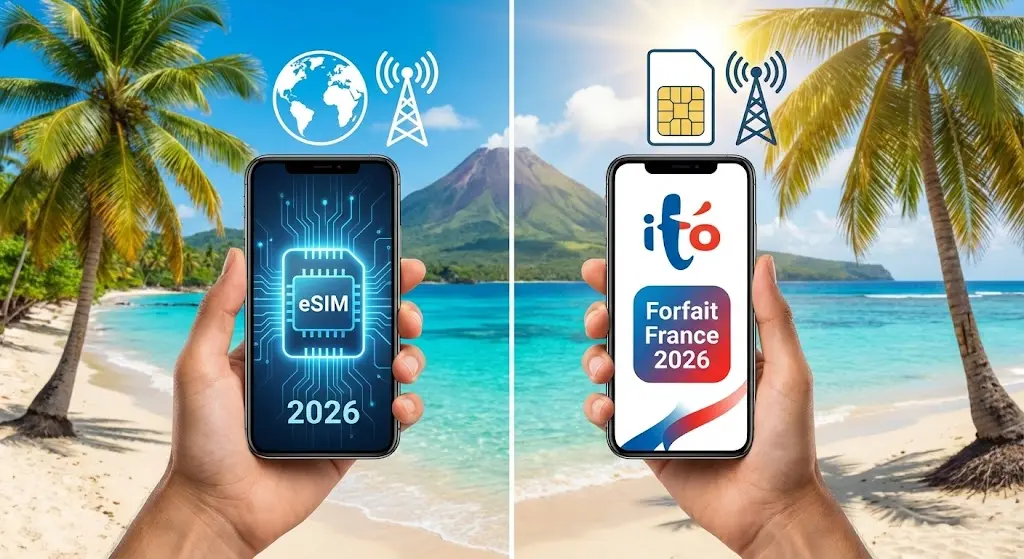 eSIM ou Forfait Français en Martinique : Le Duel Data pour 2026