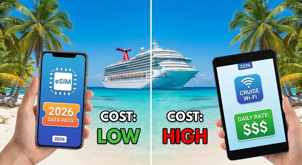 Caribbean eSIM vs. Cruise Ship Wi-Fi: The Ultimate 2026 Cost & Connectivity Showdown