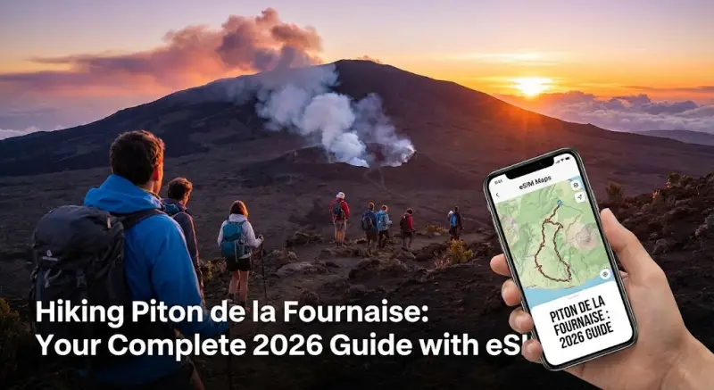 Hiking Piton de la Fournaise: Your Complete 2026 Guide with eSIM Maps