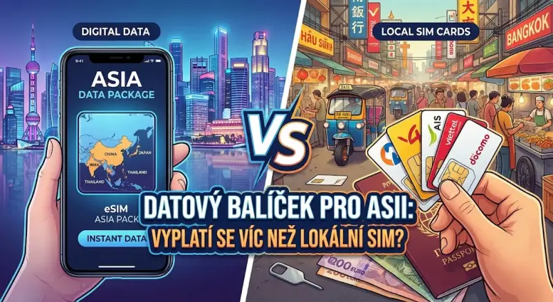 Datový balíček pro Asii: Vyplatí se víc než lokální SIM?