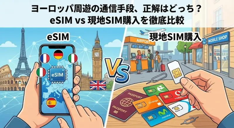 ヨーロッパ周遊の通信手段、正解はどっち？eSIM vs 現地SIM購入を徹底比較