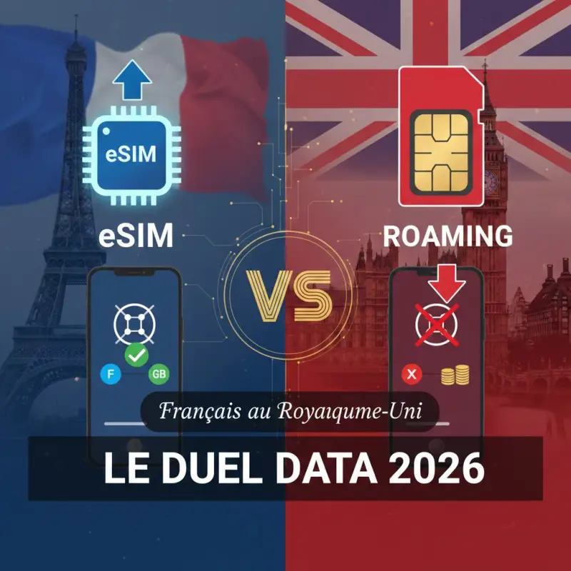 eSIM vs Roaming Français au Royaume-Uni : Le Duel Data 2026