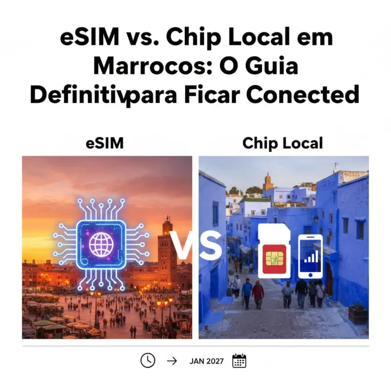 eSIM vs. Chip Local em Marrocos: O Guia Definitivo para Ficar Conectado