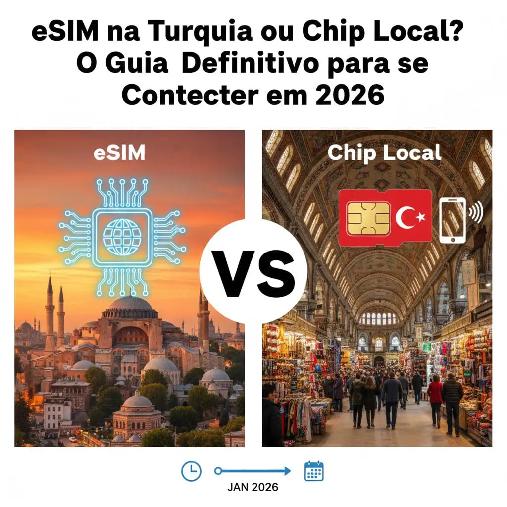 eSIM na Turquia ou Chip Local? O Guia Definitivo para se Conectar em 2026