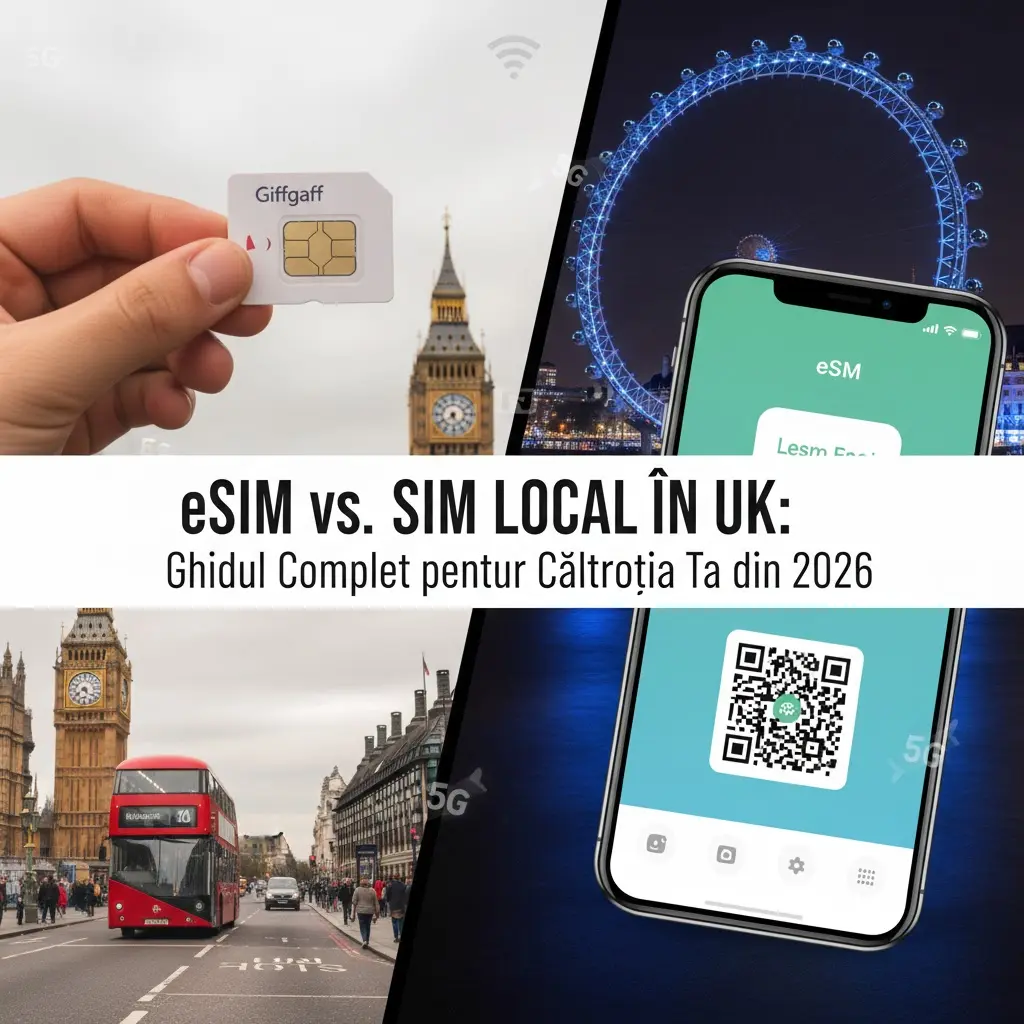 eSIM vs. SIM Local în UK: Ghidul Complet pentru Călătoria Ta din 2026