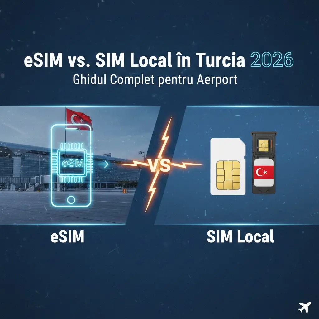 eSIM vs. SIM Local în Turcia 2026: Ghidul Complet pentru Aeroport