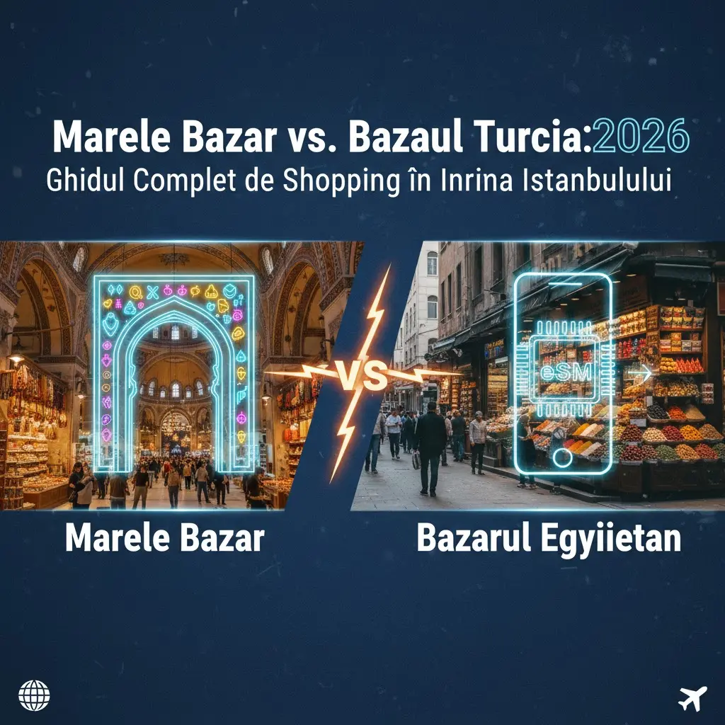 Marele Bazar vs. Bazarul Egiptean: Ghidul Complet de Shopping în Inima Istanbulului