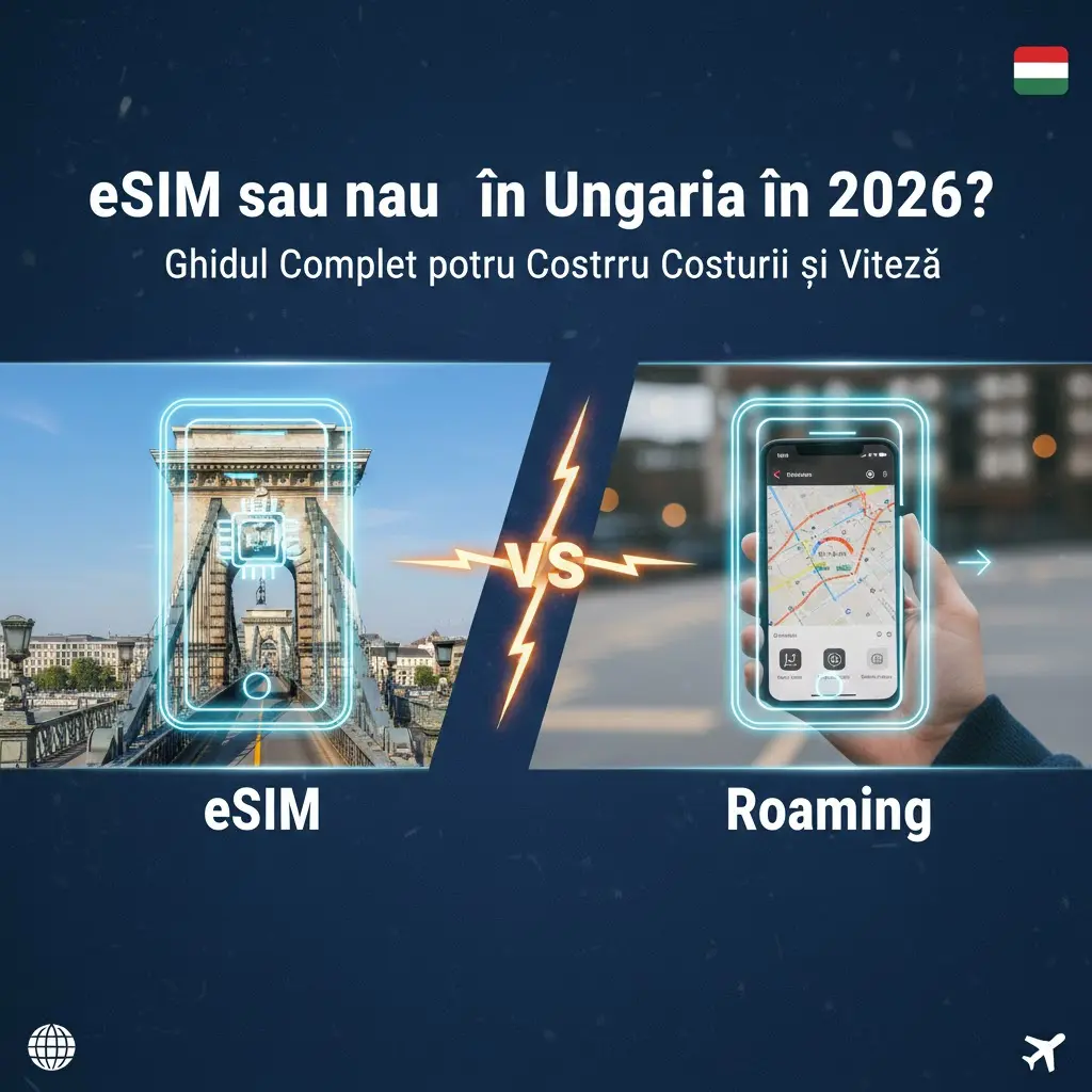 eSIM sau Roaming în Ungaria în 2026? Ghidul Complet pentru Costuri și Viteză