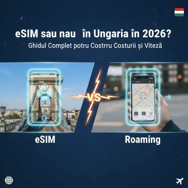 eSIM sau Roaming în Ungaria în 2026? Ghidul Complet pentru Costuri și Viteză