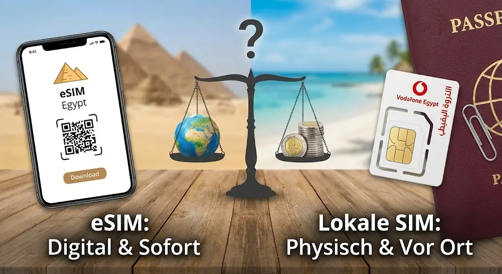 eSIM Ägypten vs. Lokale SIM-Karte: Was ist die beste Wahl für Ihren Urlaub?