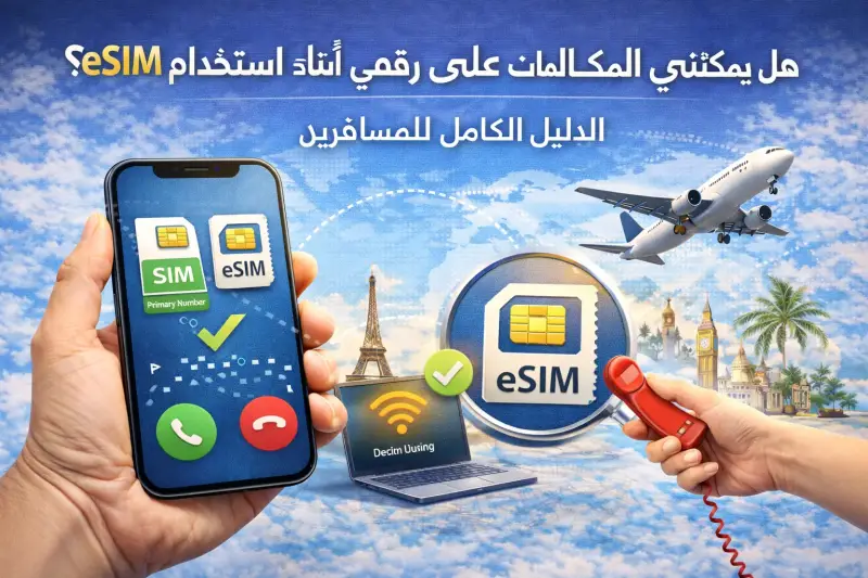 هل يمكنني استقبال المكالمات على رقمي الأساسي أثناء استخدام eSIM؟ الدليل الشامل للمسافرين