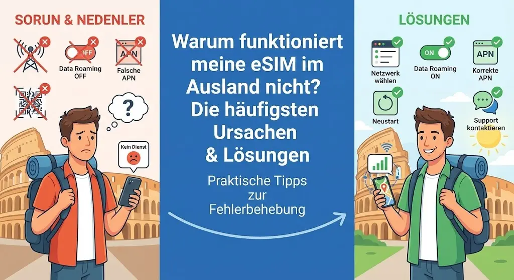 Warum funktioniert meine eSIM im Ausland nicht? Die häufigsten Ursachen & Lösungen